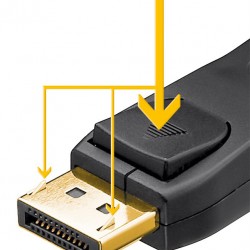 GOOBAY καλώδιο DisplayPort 74744, 8K/120Hz, 40 Gbps, 2m, μαύρο