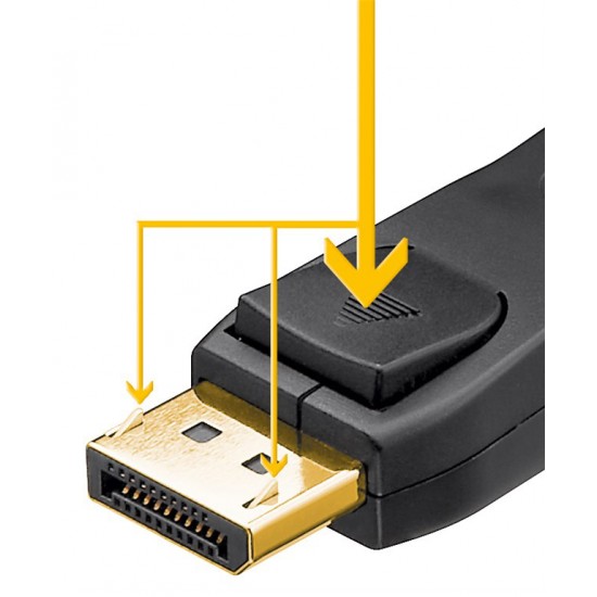 GOOBAY καλώδιο DisplayPort 74744, 8K/120Hz, 40 Gbps, 2m, μαύρο
