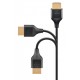 GOOBAY καλώδιο HDMI 75292 με Ethernet, slim, 4K/60Hz, 18 Gbps, 0.5m, μαύρο