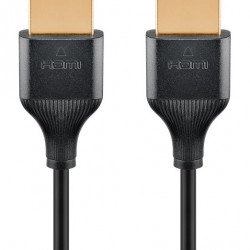 GOOBAY καλώδιο HDMI 75293 με Ethernet, slim, 4K/60Hz, 18 Gbps, 1m, μαύρο