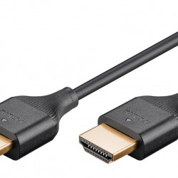 GOOBAY καλώδιο HDMI 75297 με Ethernet, slim, 8K/60Hz, 48 Gbps, 0.5m, μαύρο
