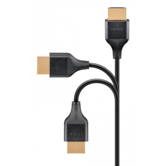 GOOBAY καλώδιο HDMI 75298 με Ethernet, slim, 8K/60Hz, 48 Gbps, 1m, μαύρο