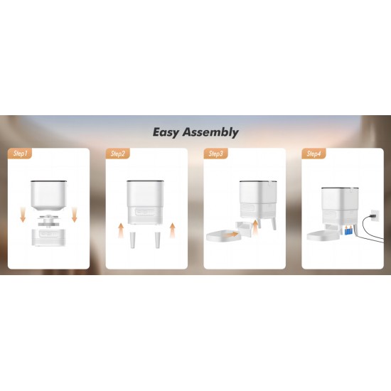 BRUNO smart ταΐστρα κατοικίδιων BRN-0232, 4L, WiFi, λευκή