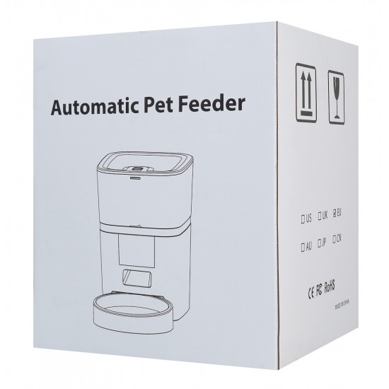 BRUNO smart ταΐστρα κατοικίδιων BRN-0237, κάμερα 2MP με night vision, 6L, WiFi, λευκή