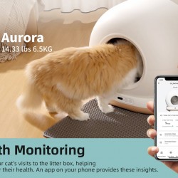 BRUNO smart αυτοκαθαριζόμενη τουαλέτα γάτας BRN-0235, 58.2x51.3x53cm, λευκή