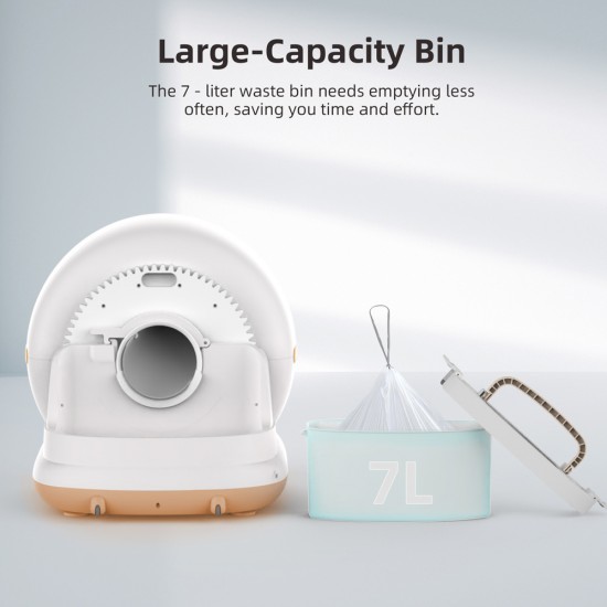 BRUNO smart αυτοκαθαριζόμενη τουαλέτα γάτας BRN-0235, 58.2x51.3x53cm, λευκή