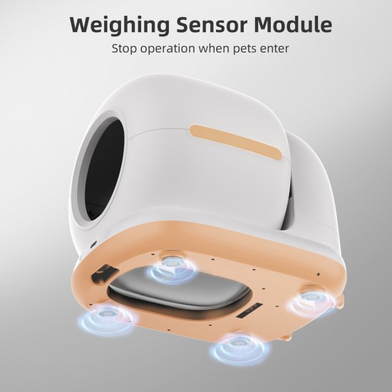 BRUNO smart αυτοκαθαριζόμενη τουαλέτα γάτας BRN-0235, 58.2x51.3x53cm, λευκή