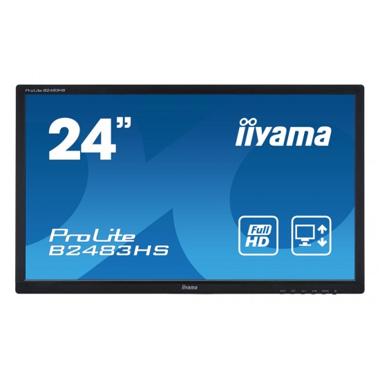 IIYAMA used οθόνη B2483HS LED, 24" Full HD, VGA/HDMI/DisplayPort, χωρίς βάση, Grade B