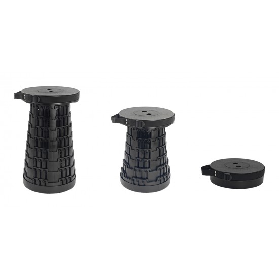 HOME USE πτυσσόμενο καρεκλάκι HUH-0230, αντοχή έως 250kg, 25.5x45cm, μαύρο