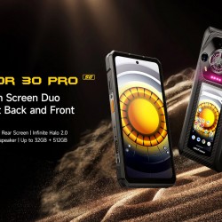 ULEFONE smartphone Armor 30 Pro, 6.95" & 3.4", 16/512GB, 5G, 12800mAh, IP68/IP69K, μαύρο