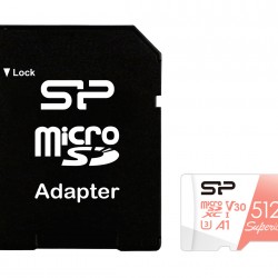 SILICON POWER κάρτα μνήμης microSDXC Superior, 512GB, C10 UHS-I U3 A1 V30