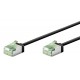 GOOBAY καλώδιο δικτύου 74350, CAT 8.1 U/FTP, ultra slim, copper, 2000MHz, 0.15m, μαύρο