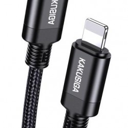 KAKUSIGA καλώδιο Lightning σε USB-C KSC-970, 27W, 480Mbps, 1m, μαύρο