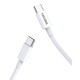 KAKUSIGA καλώδιο USB-C σε USB-C KSC-653, 100W, 480Mbps, 25cm, λευκό