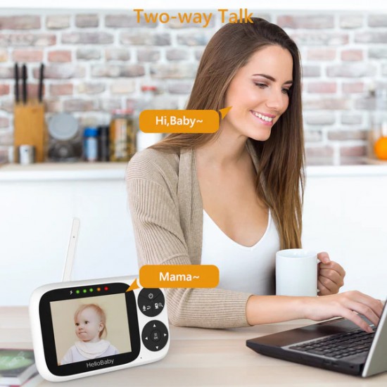 HELLOBABY ενδοεπικοινωνία μωρού HB2033 με κάμερα & οθόνη 3.2", 720p