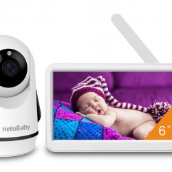 HELLOBABY ενδοεπικοινωνία μωρού HB6364 με κάμερα & οθόνη 6", 720p, PTZ