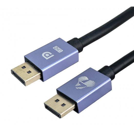POWERTECH καλώδιο DisplayPort CAB-DP073, 8K/60Hz, 48 Gbps, 2m, μαύρο