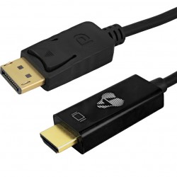 POWERTECH καλώδιο DisplayPort σε HDMI CAB-H182, 4K/30Hz, 21.6 Gbps, 1m, μαύρο