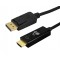 POWERTECH καλώδιο DisplayPort σε HDMI CAB-H189, 4K/60Hz, 21.6 Gbps, 3m, μαύρο