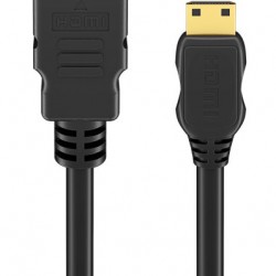 GOOBAY καλώδιο mini HDMI σε HDMI 74087 με Ethernet, 4K/60Hz, 18 Gbps, 3m, μαύρο