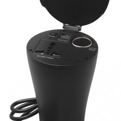 POWERTECH inverter αυτοκινήτου PTL-022, 150W, 12V DC σε 220V AC, με USB/USB-C