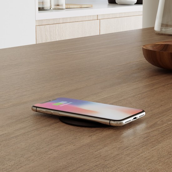 POWERTECH ασύρματος φορτιστής PTL-025 με USB & USB-C θύρες, 15W/30W, μαύρος