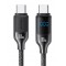 USAMS καλώδιο USB-C SJ742, 100W, 480Mbps, 1.2m, μαύρο