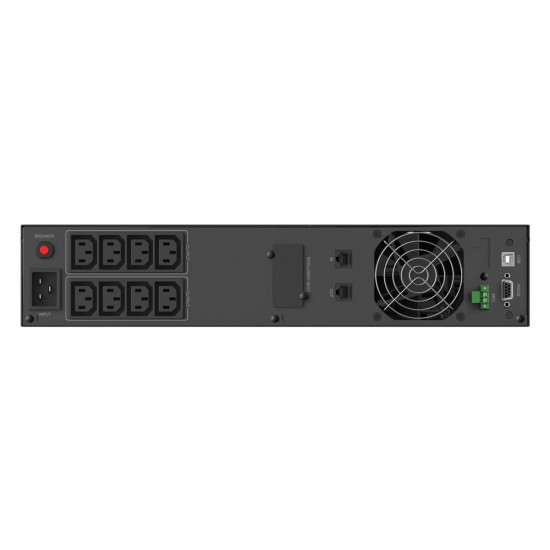 POWERTECH UPS Line Interactive PT-1409 για rack 2U, με οθόνη, 3000VA/2100W, 8x AC output