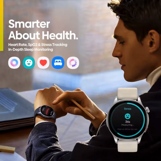 ZEBLAZE smartwatch Btalk 3 GPS, heart rate, 1.43" AMOLED, GPS, 3 ATM, γκρι