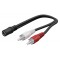 GOOBAY καλώδιο 3.5mm θηλυκό σε 2x αρσενικό RCA 50092, 0.2m, μαύρο