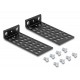 DELOCK σετ βάσεις τοποθέτησης για rack 67281, μαύρο, 2τμχ