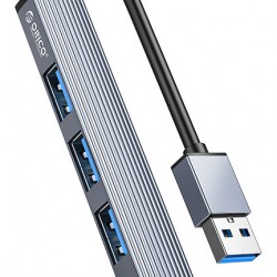 ORICO USB hub AH-A13, 4x θυρών, USB 3.0, 5Gbps, USB σύνδεση, γκρι