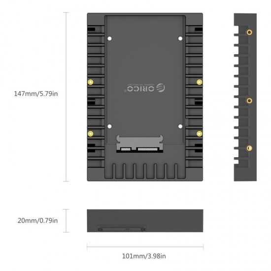 ORICO tray 3.5" για 2.5" HDD/SSD 1125SS-V1, 6Gbps, μαύρο