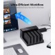 ORICO docking station για 2.5" ή 3.5" SATA HDD/SSD 6558US3-C, 5 θέσεων, 5Gbps, clone function, μαύρο