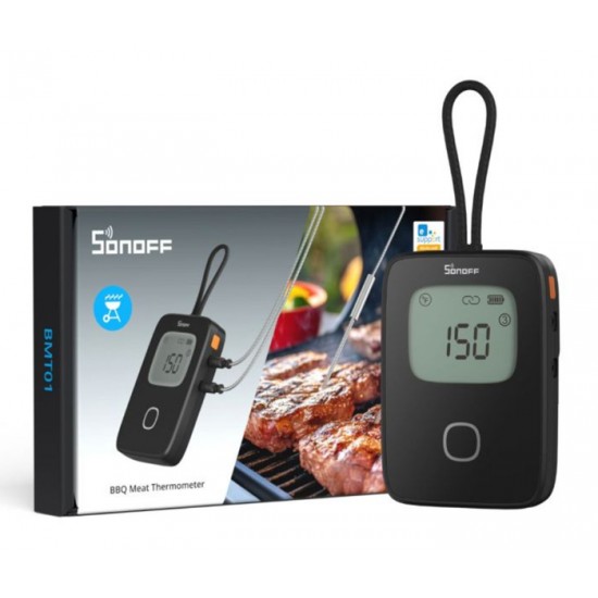 SONOFF smart θερμόμετρο barbeque BMT01 με 2x αισθητήρες, έως 300 °C, μαύρο
