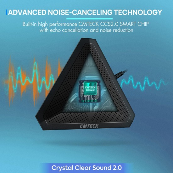 CMTECK επιτραπέζιο μικρόφωνο M001, omnidirectional, USB, μαύρο