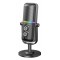 CMTECK επιτραπέζιο μικρόφωνο XM600, omnidirectional/καρδιοειδές, USB, RGB LED, μαύρο