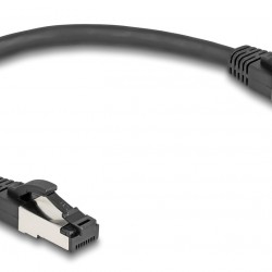 DELOCK καλώδιο δικτύου 80566, CAT 8.1 S/FTP, copper, 2000MHz, 0.25m, μαύρο