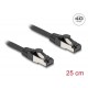 DELOCK καλώδιο δικτύου 80566, CAT 8.1 S/FTP, copper, 2000MHz, 0.25m, μαύρο