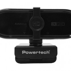 POWERTECH web camera PT-1427, 5MP, 2K QHD, αυτόματη εστίαση, 1.5m, μαύρη