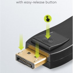 GOOBAY αντάπτορας DisplayPort σε HDMI 51719, 1920x1200p, μαύρος