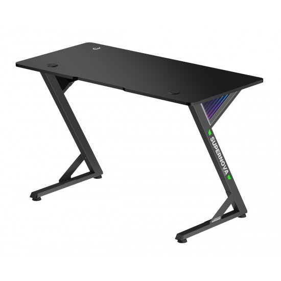 BRATECK gaming γραφείο GMD14-1 με RGB φωτισμό, 120x60x75cm, μαύρο