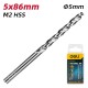DELI σετ τρυπάνια DL16050G για μέταλλο, M2 HSS, 5x86mm, κυλινδρικό, 10τμχ