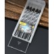 DELI σετ τρυπάνια DH-BWZ010-E1 για τοίχο/μέταλλο/ξύλο, 45# YG6X, 10x120mm, τρίπλευρο, 5τμχ