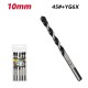 DELI σετ τρυπάνια DH-BWZ010-E1 για τοίχο/μέταλλο/ξύλο, 45# YG6X, 10x120mm, τρίπλευρο, 5τμχ