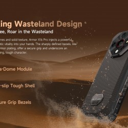 ULEFONE smartphone Armor X16 Pro, 6.56", 8/256GB, 5G, 10360mAh, IP68/IP69K/MIL-STD-810H, μαύρο