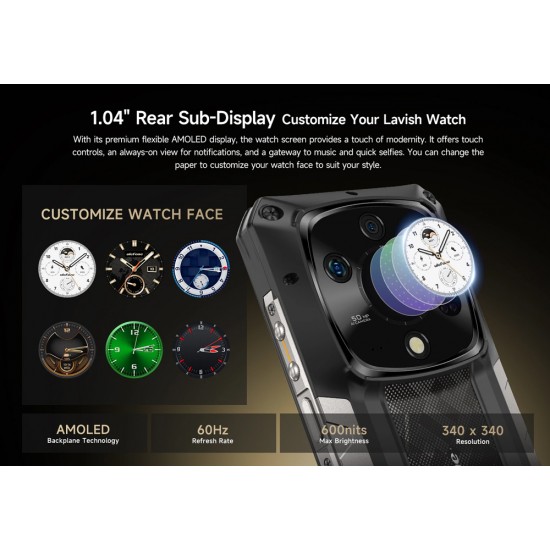 ULEFONE smartphone Armor 28 Pro, 6.67" & 1.04, 16/512GB, 5G, 10600mAh, IP68/IP69K/MIL-STD-810H, μαύρο