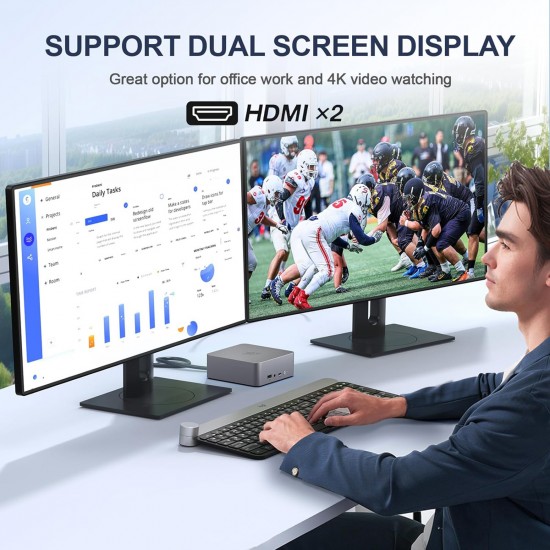 BEELINK mini PC EQR6, AMD Ryzen 5 6600U, 24GB, 500GB M.2, Windows 11 Pro