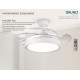 BRUNO ανεμιστήρας οροφής με LED φως BRN-0227, AC 82W, 42", Φ107x47εκ, λευκός