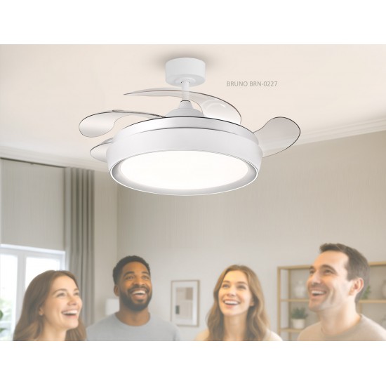 BRUNO ανεμιστήρας οροφής με LED φως BRN-0227, AC 82W, 42", Φ107x47εκ, λευκός